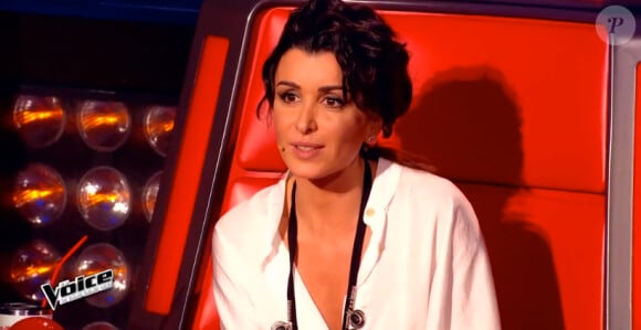 Jenifer dans The Voice 4 sur TF1, le 28 mars 2015.