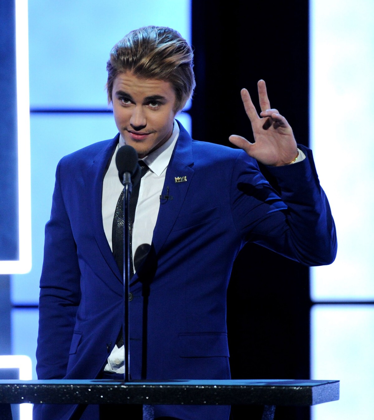 Photo Justin Bieber lors du tournage du Comedy Central Roast de