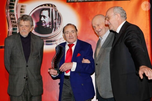Jean-Pierre Mocky, Pierre Etaix, Michel Bouquet - Cérémonie du 10e prix Henri Langlois à la maison de l'UNESCO à Paris le 30 mars 2015.