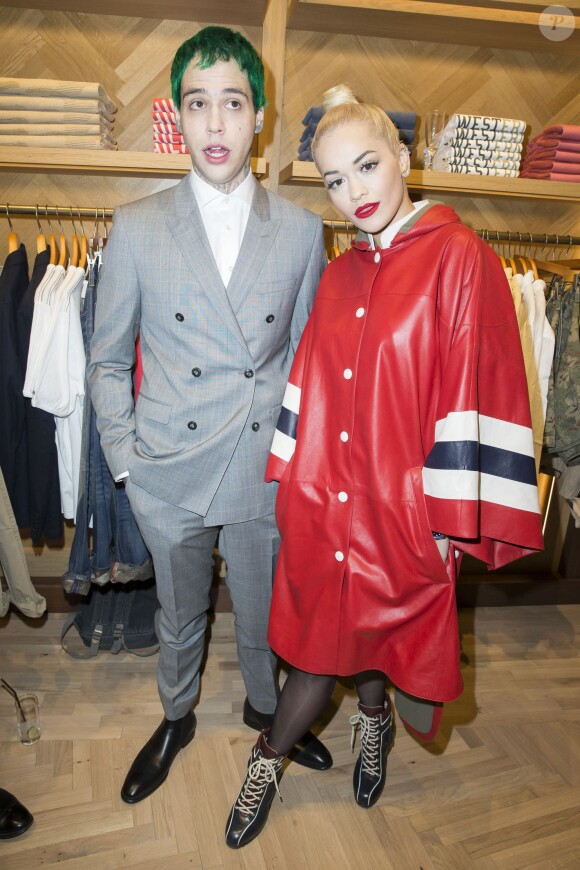 Richard Hilfiger et sa compagne Rita Ora à l'Inauguration de la boutique Tommy Hilfiger Bd des Capucines à Paris le 31 mars 2015.