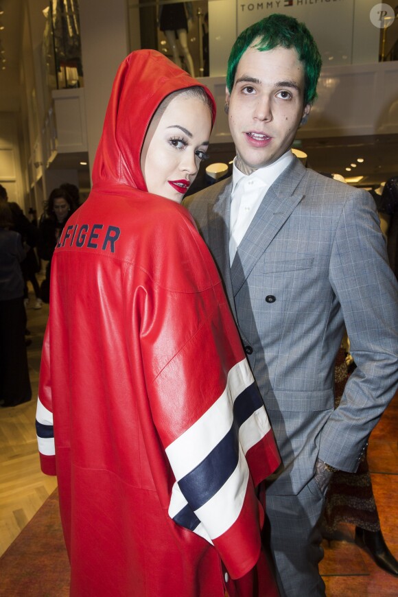 Richard Hilfiger et sa compagne Rita Ora à l'Inauguration de la boutique Tommy Hilfiger Bd des Capucines à Paris le 31 mars 2015.