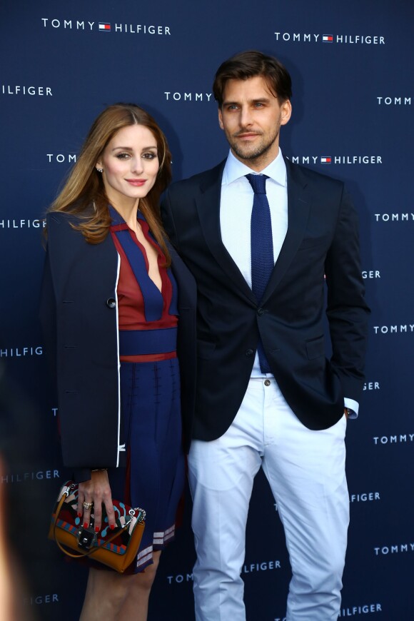 Olivia Palermo et son mari Johannes Huebl  à l'Inauguration de la boutique Tommy Hilfiger Bd des Capucines à Paris le 31 mars 2015.