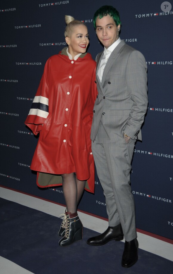 Richard Hilfiger et sa compagne Rita Ora à l'Inauguration de la boutique Tommy Hilfiger Bd des Capucines à Paris le 31 mars 2015.