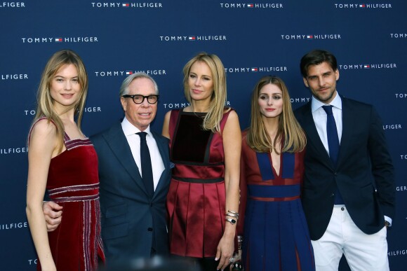 Behati Prinsloo, Tommy Hilfiger et sa femme Dee, Olivia Palermo et son mari Johannes Huebl  à l'Inauguration de la boutique Tommy Hilfiger Bd des Capucines à Paris le 31 mars 2015.