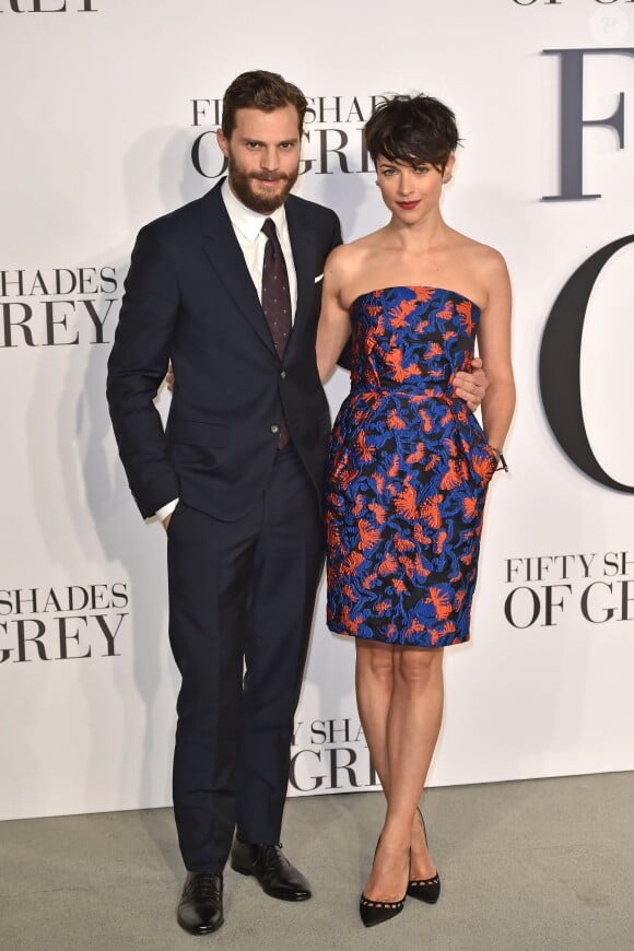 Jamie Dornan et sa femme Amelia Warner - Avant-première du film "50 nuances de Grey" à Londres, le 12 février 2015. 