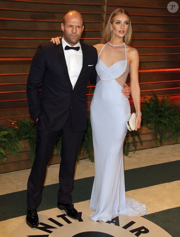 Jason Statham, Rosie Huntington-Whiteley à la soirée Vanity Fair après la 86 ème cérémonie des Oscars le 2 mars 2014.