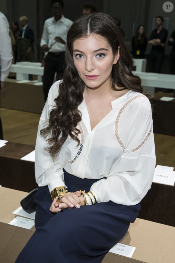 Lorde - People au défilé de mode "Chloé", collection prêt-à-porter automne-hiver 2015/2016, à Paris. Le 8 mars 2015 