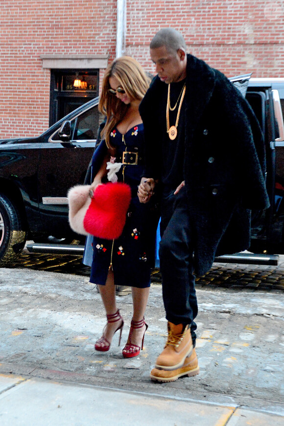 Beyoncé Knowles et son mari Jay-Z sont allés au défilé de mode de Kanye West à New York. Le 12 février 2015