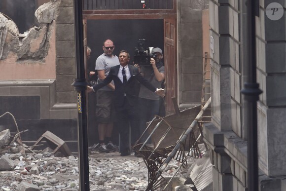 Daniel Craig sur le tournage de Spectre à Mexico le 24 mars 2015.