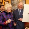 Le prince Charles et la duchesse Camilla visitant la Art Worker's Guild à Londres, le 5 février 2015.