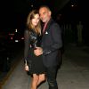 Christian Audigier et son épouse Nathalie Sorensen devant la boite de nuit "Bootsy Bellows" à West Hollywood, le 6 octobre 2013