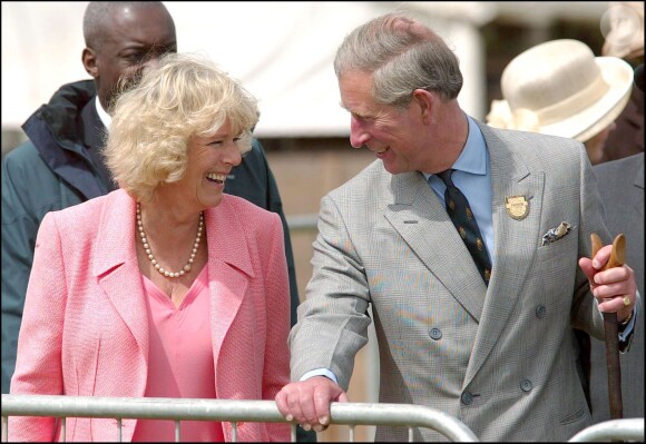 Camilla Parker Bowles et le prince Charles au Devon County Show en mai 2005, un mois après leur mariage.