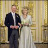 Photo officielle du mariage du prince Charles et de Camilla Parker Bowles, à Windsor le 9 avril 2005