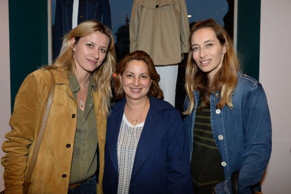 Sarah Lavoine, Anne Valérie Hash, Alexandra Golovanoff lors de l'inauguration du nouveau design éphémère de la boutique Comptoir des cotonniers de Saint-Sulpice à Paris, le 9 avril 2015