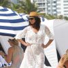 Lilly Becker, sur la plage de l'hôtel Marriott de Miami, le 12 avril 2015