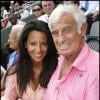 Barbara Gandolfi et Jean-Paul Belmondo à Roland-Garros lors de la finale homme le 5 juin 2011