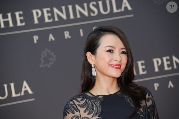 Zhang Ziyi (bijoux De Grisogono) - Inauguration de l'hôtel "The Peninsula" à Paris le 16 avril 2015.