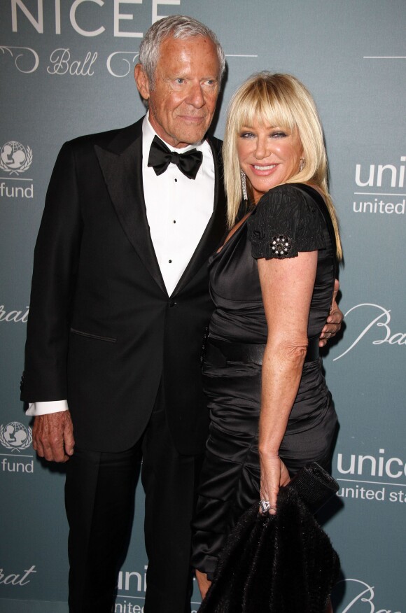 Suzanne Somers et son mari Alan Hamel - Soirée "2014 Unicef Ball" à Beverly Hills, le 14 janvier 2014. T