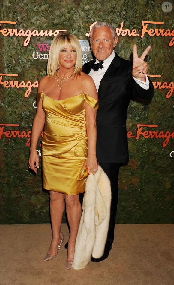 Suzanne Somers et son mari - Soirée Salvatore Ferragamo à Los Angeles, le 17 octobre 2013