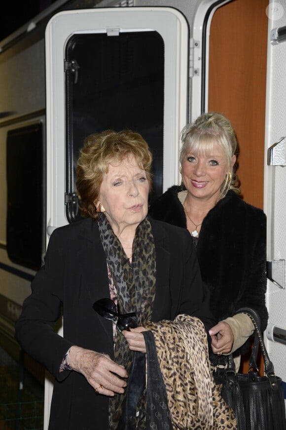 Marthe Mercadier et sa fille Véronique à la foire du Trône au coeur du bois de Vincennes le 4 avril 2014