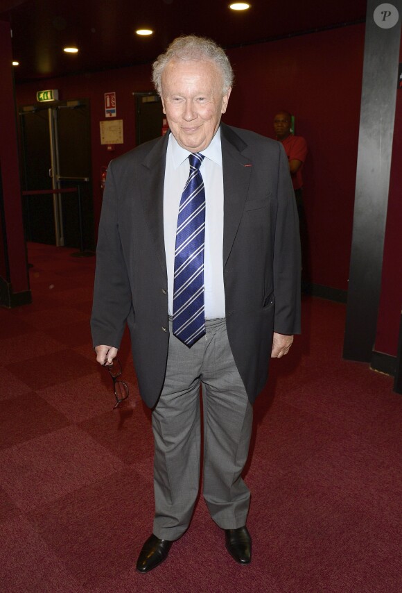 Philippe Bouvard, au spectacle de Chevallier et Laspalès Vous reprendrez bien quelques sketches ? à l'Olympia, le jeudi 23 avril 2015.