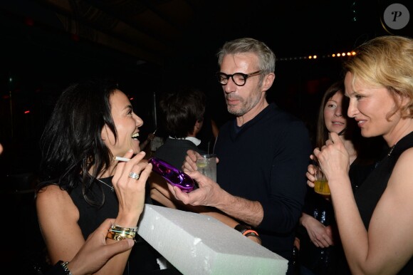 Exclusif - Sandra Zeitoun de Matteis, Lambert Wilson et Karen Mulder - Anniversaire de Sandra Zeitoun de Matteis à l'Arc à Paris, le 24 avril 2015