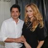 Adriana Karembeu et son mari André (Aram) Ohanian assistent à la commémoration du centenaire du Génocide Armenien à Marseille, le 24 avril 2015