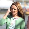 Amanda Holden se rend à l'interview de This Morning, à Londres, le 14 avril 2015
