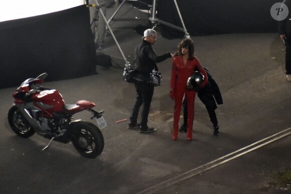 Penélope Cruz sur le tournage du film Zoolander 2 avec Ben Stiller et Owen Wilson à Rome, le 26 avril 2015.