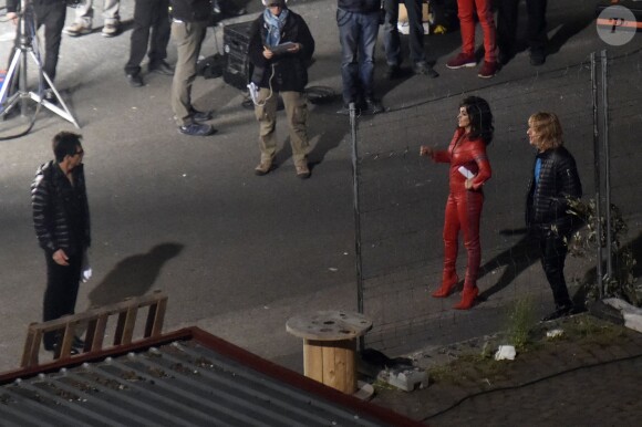 Penélope Cruz sur le tournage du film Zoolander 2 avec Ben Stiller et Owen Wilson à Rome, le 26 avril 2015.