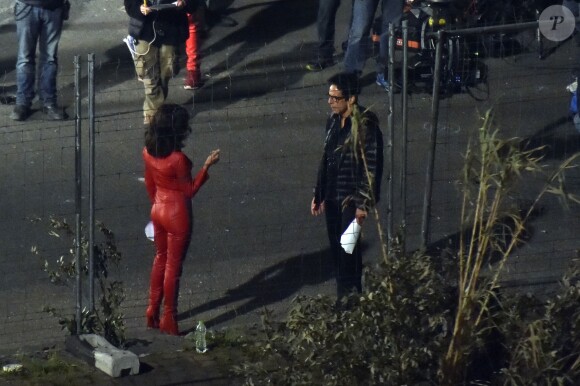 Penélope Cruz sur le tournage du film Zoolander 2 avec Ben Stiller et Owen Wilson à Rome, le 26 avril 2015.  Penélope Cruz, Ben Stiller, Owen Wilson filming Zoolander 2 in Rome, on April 26th 2015.26/04/2015 - Rome