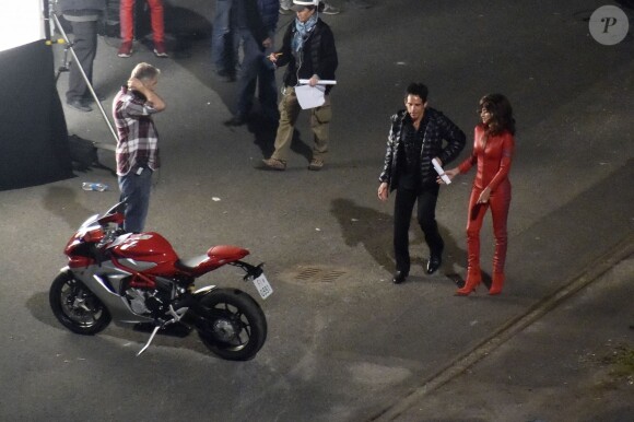 Penélope Cruz sur le tournage du film Zoolander 2 avec Ben Stiller et Owen Wilson à Rome, le 26 avril 2015.  Penélope Cruz, Ben Stiller, Owen Wilson filming Zoolander 2 in Rome, on April 26th 2015.26/04/2015 - Rome