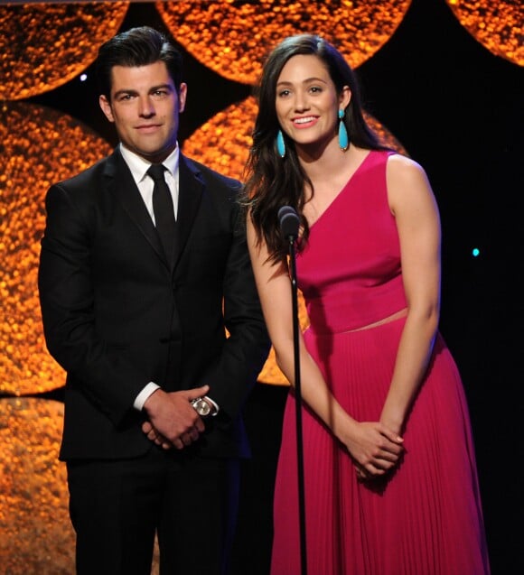Max Greenfield (New Girl) et Emmy Rossum lors des Critics' Choice Television Awardsle 19 juin 2014 à Los Angeles