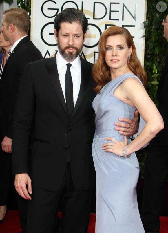 Amy Adams et son fiancé Darren Le Gallo - La 72e cérémonie annuelle des Golden Globe Awards à Beverly Hills, le 11 janvier 2015.
