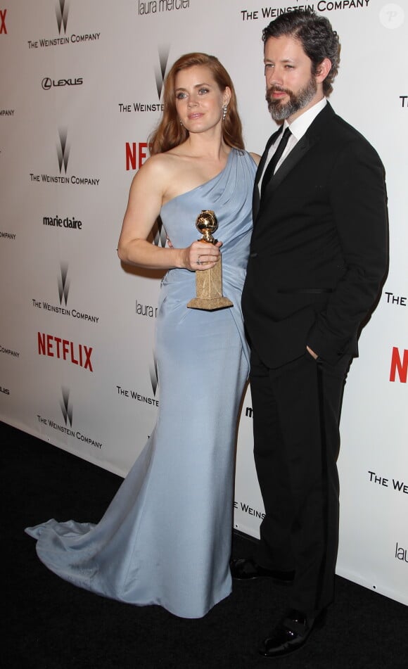 Amy Adams et son compagnon Darren Le Gallo lors de l'after-party des Golden Globe Awards 2015 organisée par Netflix et The Weinstein Company à Beverly Hills, le 11 janvier 2015.