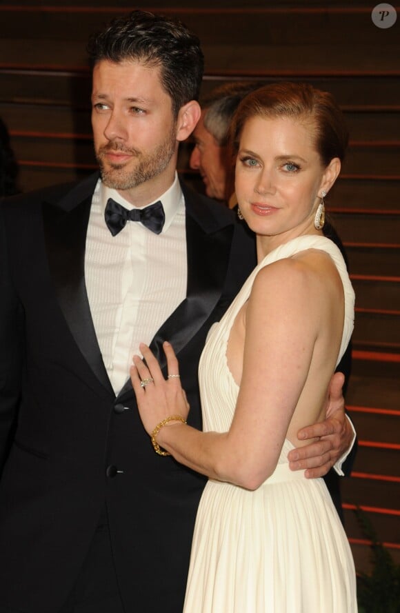 Amy Adams et Darren Le Gallo - People à la soirée Vanity fair après les Oscars 2014 à West Hollywood le 2 mars 2014.