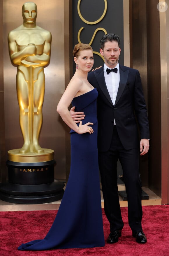 Amy Adams et son fiancé Darren Le Gallo - 86e cérémonie des Oscars à Hollywood, le 2 mars 2014.