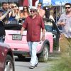 Zac Efron avec Robert de Niro sur le tournage de "Dirty Grandpa" à Tybee Island en Georgie, le 27 avril 2015