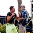 Zac Efron et Robert de Niro tournent Dirty Grandpa à Tybee Island, le 27 avril 2015.