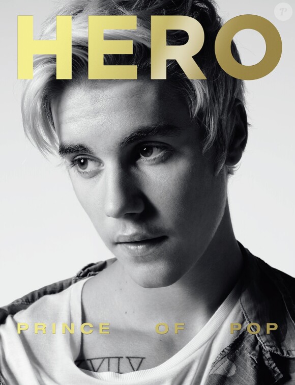 Justin Bieber présente une nouvelle facette de sa personnalité, plus vulnérable, sur la couverture du magazine "Hero". En vente en Grande Bretagne le 28 avril, aux États-Unis le 18 mai prochain. 