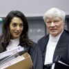 Amal Alamuddin-Clooney plaide pour défendre l'Arménie devant la Cour Européenne des droits de l'homme à à Strasbourg le 28 janvier 2015.  