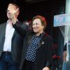 Christophe Deloire (secrétaire général de RSF) avec Shirin Ebadi, prix Nobel de la Paix - Reporters Sans Frontières (RSF) organise pour ses 30 ans "Un concert pour la liberté" pour célébrer la Journée Mondiale de la Liberté de la Presse sur la place de la République à Paris, le 3 mai 2015.