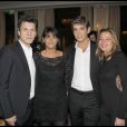  Marc Lavoine, Valérie Expert, Xavier de Moulins et sa femme Anaïs - Remise des prix  Les trois coups de l'Angelus  2012 dans les salons de l'hôtel Bristol à Paris. Le 19 mars 2012. 
  