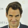 Roger Federer lors de la soirée "Moët Tiny Tennis" organisée par les champagnes Moët & Chandon à l'ambassade de France à Madrid le 5 mai 2015