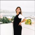  Sophie Marceau enceinte de son premier enfant Vincent &agrave; Cannes en 1995. 