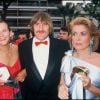 Sophie Marceau, Gérard Depardieu et Catherine Deneuve à Cannes en mai 1984.