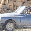 Exclusif - Brad Pitt et Angelina Jolie, dans une Citroën DS décapotable, sur le tournage de "By the sea" sur l'île de Gozo à Malte le 9 novembre 2014.