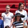 Alexandra de Hanovre, Pauline Ducruet et Camille Gottlieb - Baptême du prince héréditaire Jacques et de sa soeur la princesse Gabriella en la cathédrale Notre-Dame-Immaculée de Monaco le 10 mai 2015