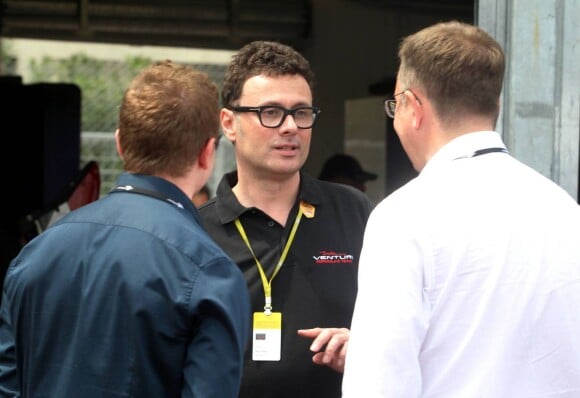 Gildo Pastor, propriétaire de l'écurie Venturi, le 9 mai 2015 lors du premier E-Prix de Monaco, 7e étape du championnat de Formule E (véhicules électriques).