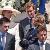 Pierre Casiraghi et sa fiancée Beatrice Borromeo participaient le 10 mai 2015 au baptême du prince héréditaire Jacques et de la princesse Gabriella de Monaco.